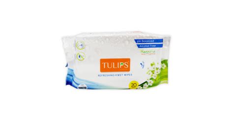 Tulips Refreshing Magnolia Fragrance Wet Tissues (20 Pulls) : Buy ...