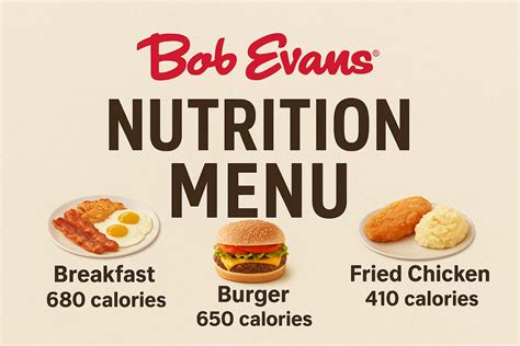 Bob Evans Menu Nutrition Info (Updated 2026)