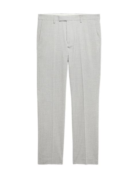 Buy Tailored Fit Textured Stretch Suit Trousers at Marks & Spencer