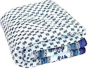 Buy C&G INDIA Jaipuri Razai Organic Pure Cotton Ac Quilt Soft ...