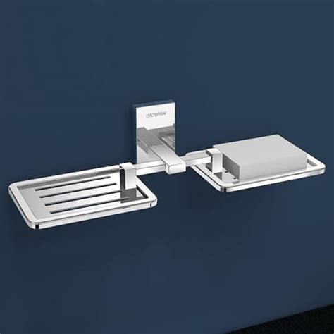 Plantex 304 Grade Stainless Steel Double Soap Holder for Bathroom/Soap ...