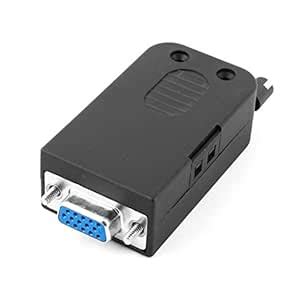 Buy uxcell Plastic DIY D-SUB DB15 VGA Female Cover Breakout Terminals ...