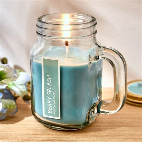 Buy Colour Refresh Blueberry Scented Mason Jar Candle from Home Centre ...