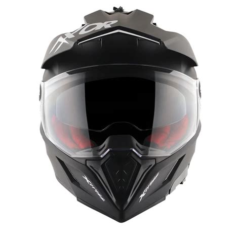 AXOR XCROSS DUAL VISOR HELMET- MATT BLACK – Arihant Helmets