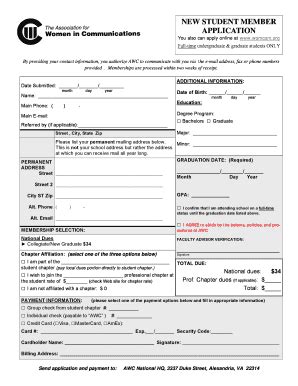 Fillable Online awcsb Pdf application form - AWC SB - awcsb Fax Email ...