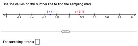 Image result for Sampling Error Number Line