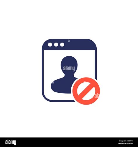Account user icon ban Stock Vector Images - Alamy