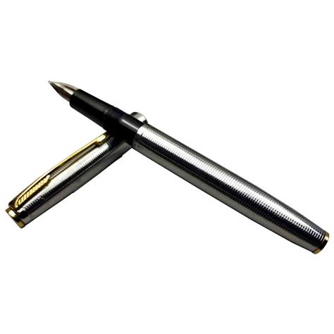 Gama No 19 - Full Silver Body with Parker Nib Fountain Pen Model 18986