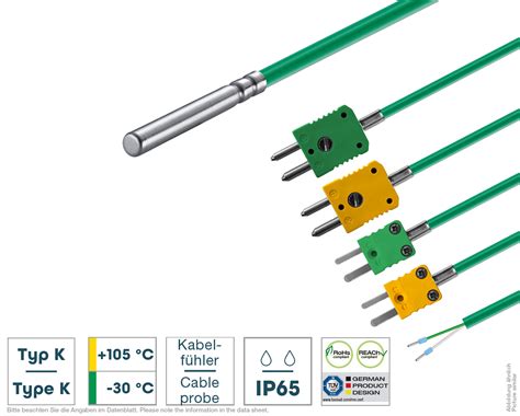Cable thermocouple type K with PVC cable | Testo Sensor English
