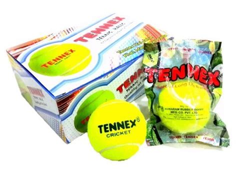 TENNEX Rubber Tennis Ball, Size Standard, (Yellow) – Khelomore Shop