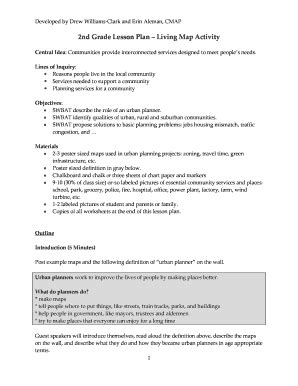 Fillable Online planning 2nd Grade Lesson Plan Living Map Activity Fax ...