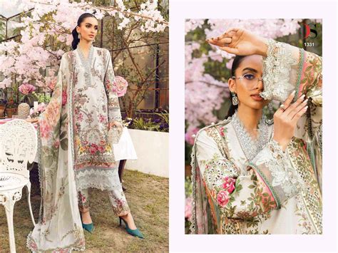 Deepsy Suit Maria B M Prints 25-2 Cotton Dress Material Wholesale Price
