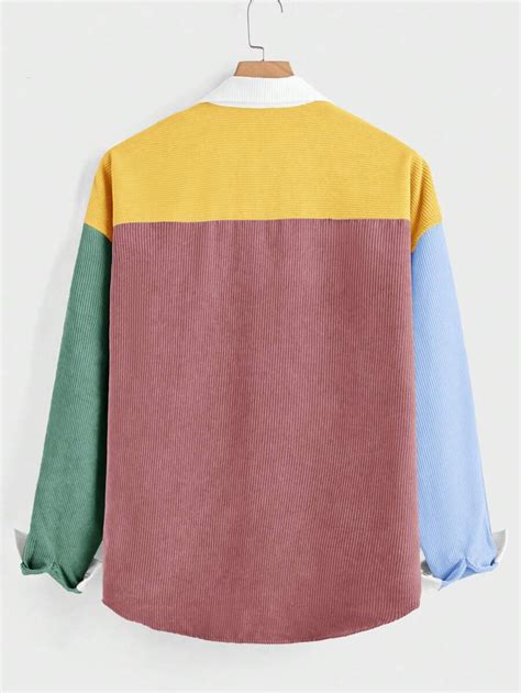 Manfinity RebelGame 1 ชิ้น เสื้อแจ็คเก็ตคอร์ดูรอยสไตล์วินเทจแนวสตรีททัน ...