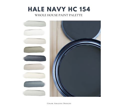 Hale navy paint palette benjamin moore coordinating colors etsy – Artofit
