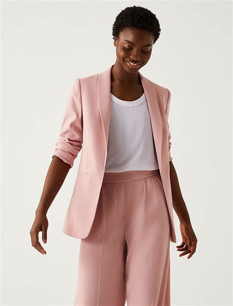 Buy Satin Look Relaxed Blazer at Marks & Spencer