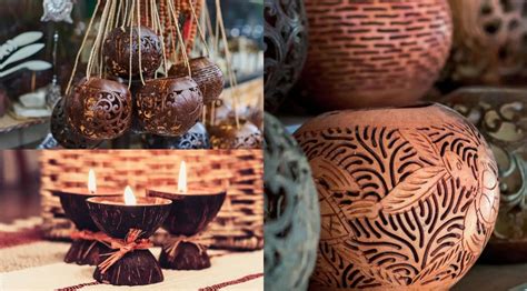 Image result for Decorative Items Using Coconut Shell