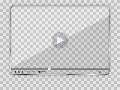 Video player template for web or mobile apps | Premium Vector