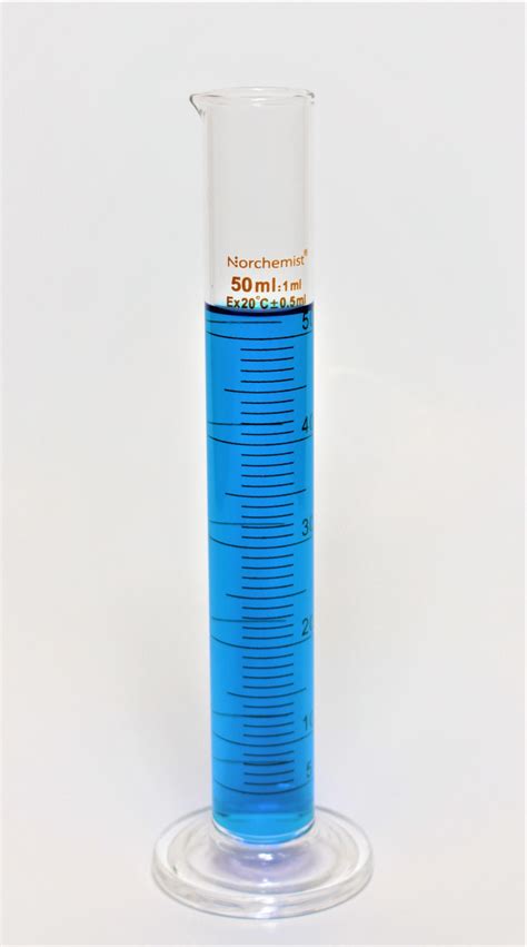 Graduated Cylinder, Borosilicate Glass, 50 ml - Norchemist