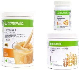 Herbalife Nutrition FORMULA-1 ORANGE-500+FIBER COMPLEX-200+AFRESH PEACH ...