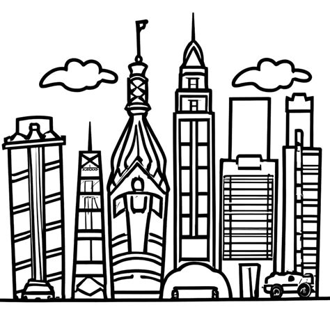 City Free Printable coloring page - Download, Print or Color Online for ...