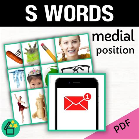 S Words | Words with S in the middle | Speech Therapy Resources | pdf ...