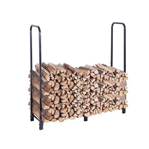 Buy PHI VILLA 4ft Firewood Rack Outdoor Heavy Duty Log Rack Fireplace ...