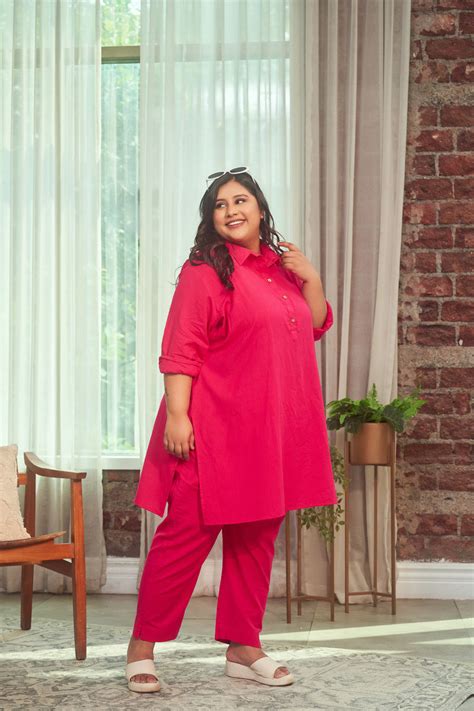 Hot Pink Collared Linen Co-ord Set – Nangaliaruchira