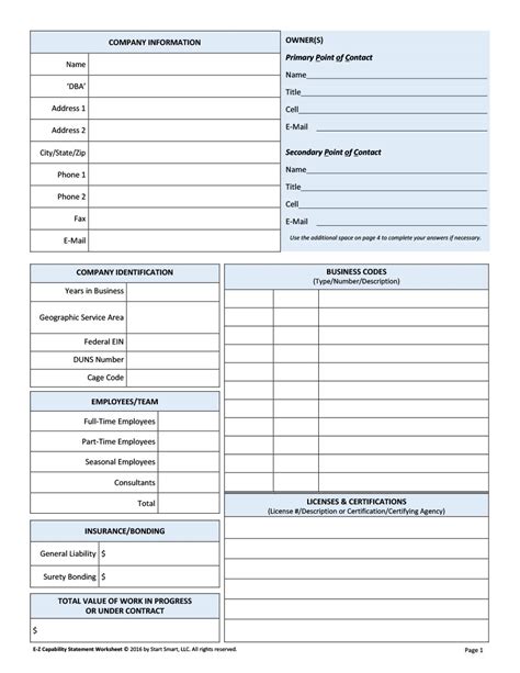 Image result for Capability Statement Sample