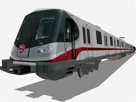 Metro Train SketchUp 3D Model .skp File Download - SketchupBox