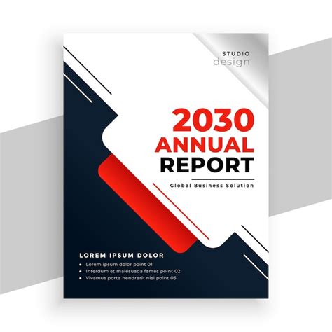 Corporate annual report flyer for yearly magazine cover | Free Vector