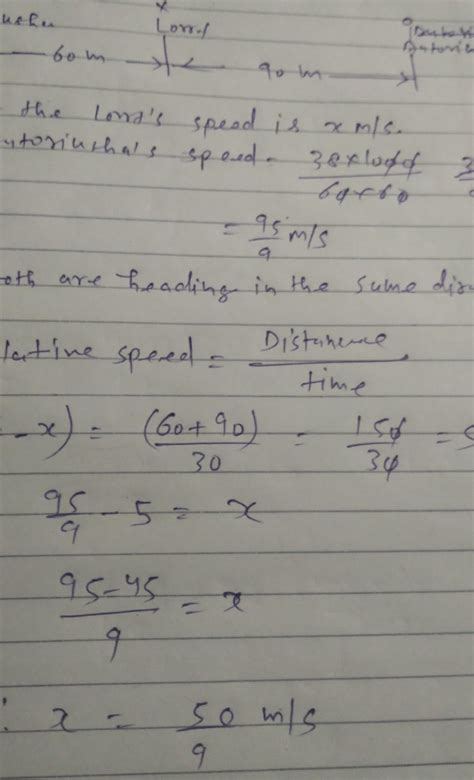 A driver of an auto rickshaw sees a lorry 60 m ahead of him. After 30 ...