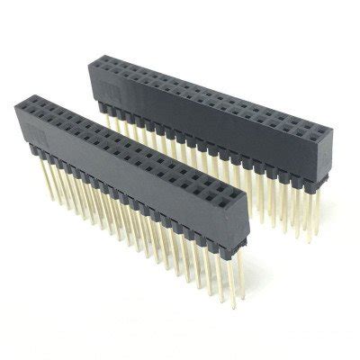 2x20 Pin 2.54mm Pitch Female Double Row Straight Long Header Berg Strip ...