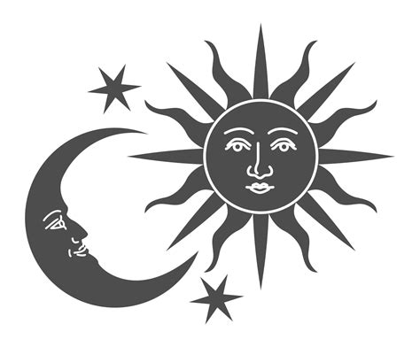 Sun and Moon Stencil Designs | Free PDF Printables