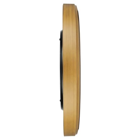 Buy Online Brown Wooden Texture Oval Clock with White Dial and Silent ...