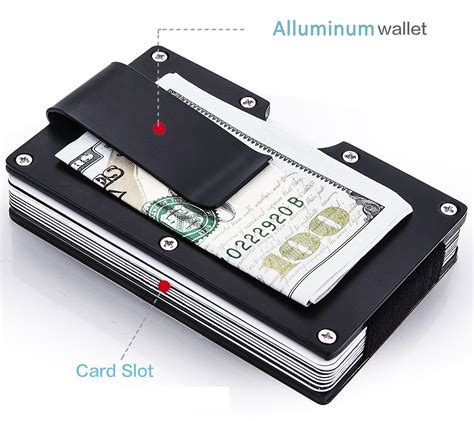 Dahsha Slim RFID Blocking metal wallet aluminum Credit card holder with ...