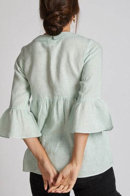 Bridge Gathered Top Mint Green | Womens Top by B Label – Brown Living™
