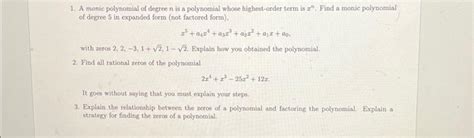 Monic Polynomial Examples 的图像结果