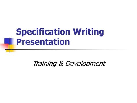 Image result for Specification Writing