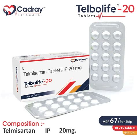 Telmisartan 20 mg Telbolife 20 Tablet