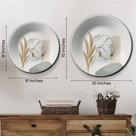 Set of 5 Boho Women Wall Plates Art Wall Décor – Chalk My Theme