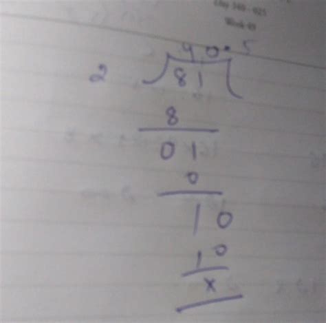Divide 81 by 2 show this division process in your copy. don't write ...
