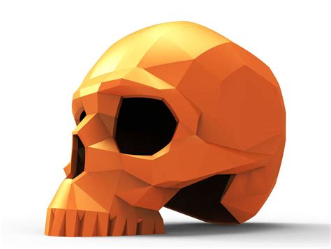 Faceted skull 3D Model 3D printable .stl - CGTrader.com