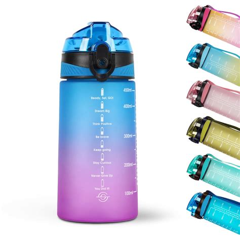 SOLARA 500ML Sipper Water Bottle with Motivational Time Marker, Sipper ...