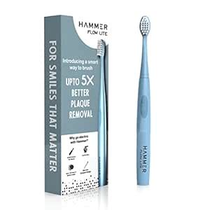 HAMMER Flow Lite Electric Toothbrush for Adults with 120 Days Battery ...