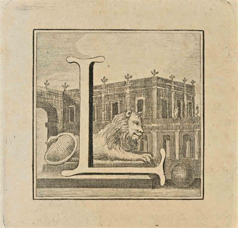 Luigi Vanvitelli - Letter of the Alphabet L - Etching by Luigi ...