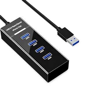 3.0 SuperSpeed 4 Port Expansion Hub, 5Gbps High Speed Splitter, Plug ...