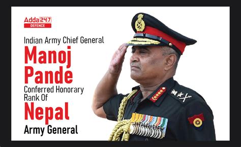 Indian Army Chief General Manoj Pande Conferred Honorary Rank Of Nepal ...