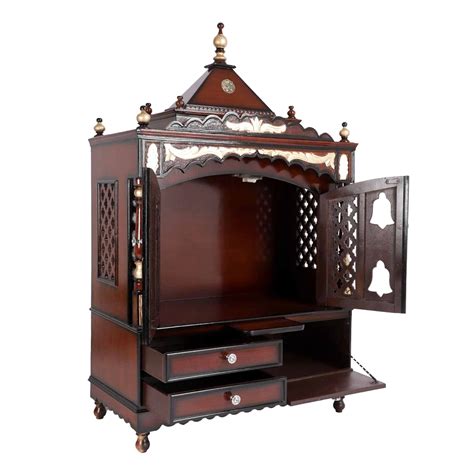 Sacred Home Large Pooja Mandir for Home with Door