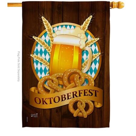 Patio Trasero Oktoberfest Beverages Beer 28 x 40 in. Double-Sided ...