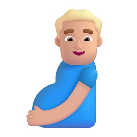 🫃🏼 Pregnant Man: Medium-Light Skin Tone Emoji